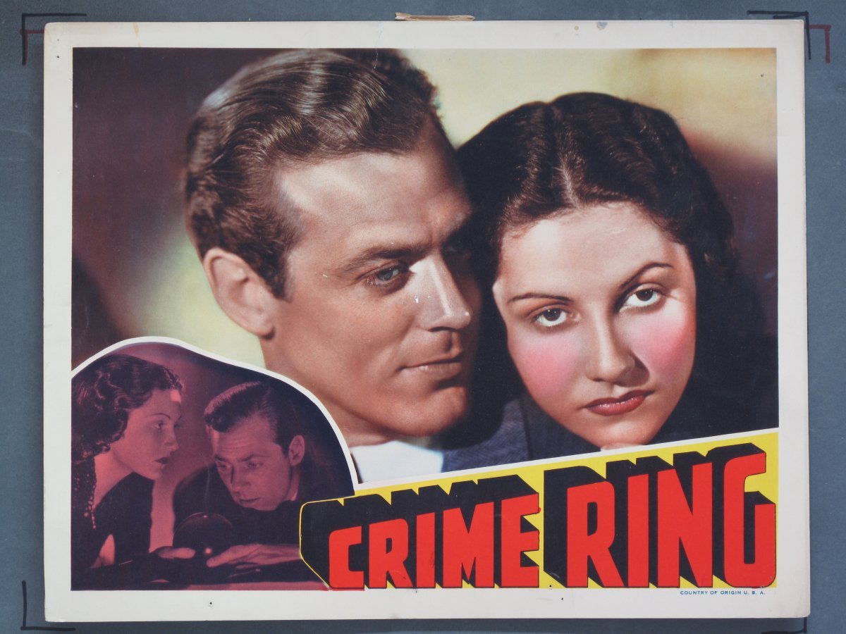 CRIME RING 1938 Title Card +Lobby Cards (5) - Image 4