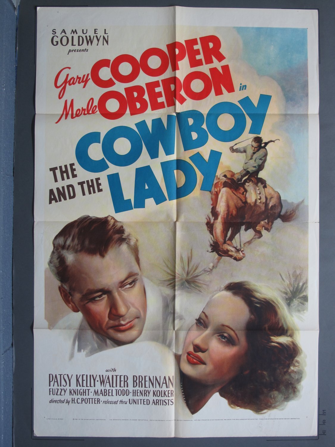 COWBOY AND THE LADY 1938 One-Sheet poster