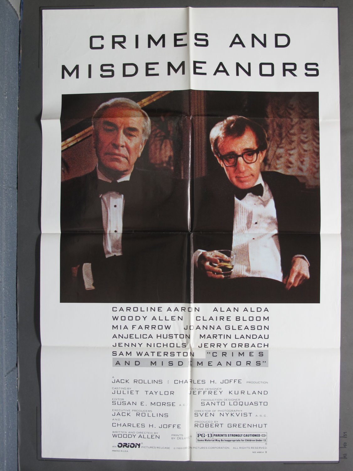 CRIMES and MISDEMEANORS 1989 One-Sheet poster