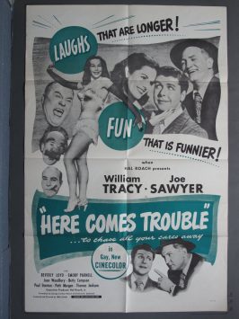 HERE COMES TROUBLE 1948 One-Sheet poster
