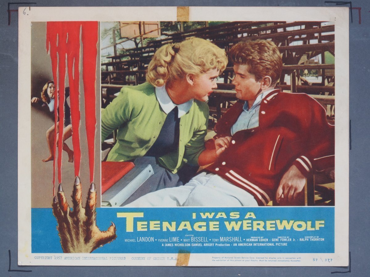 I WAS TEENAGE WEREWOLF (American International) 1957 Lobby Card Set (8) - Image 7