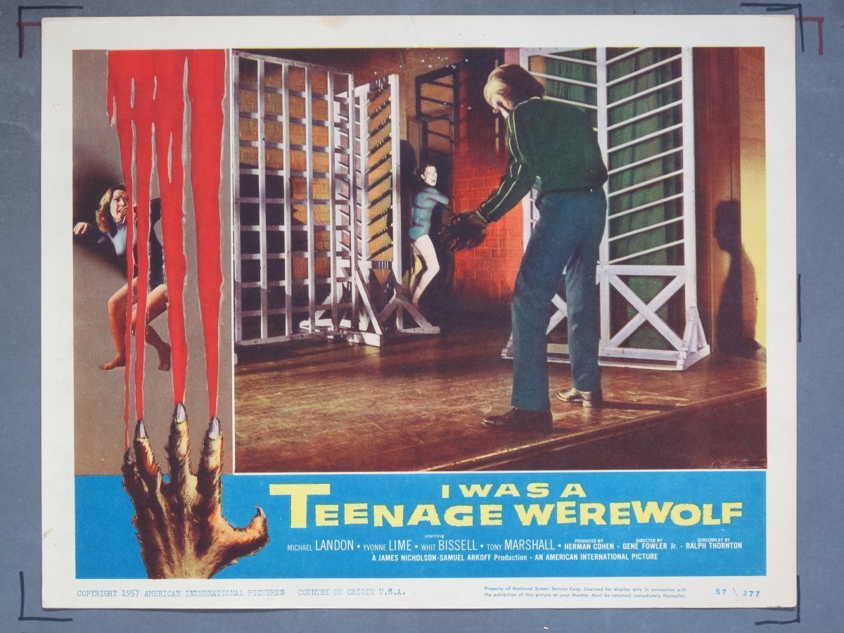 I WAS TEENAGE WEREWOLF (American International) 1957 Lobby Card Set (8)