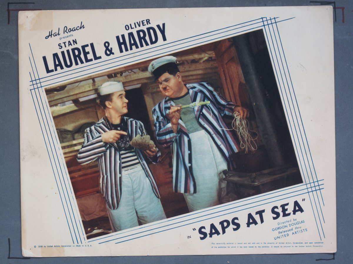SAPS AT SEA (United Artists) 1939 Lobby Card