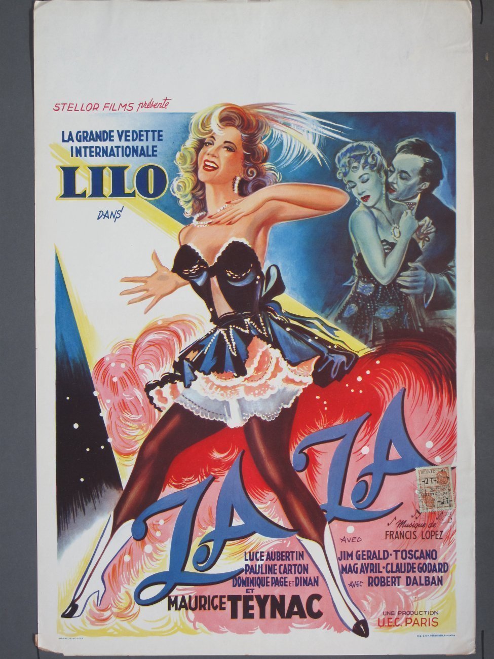 ZAZA 1956 Belgian poster