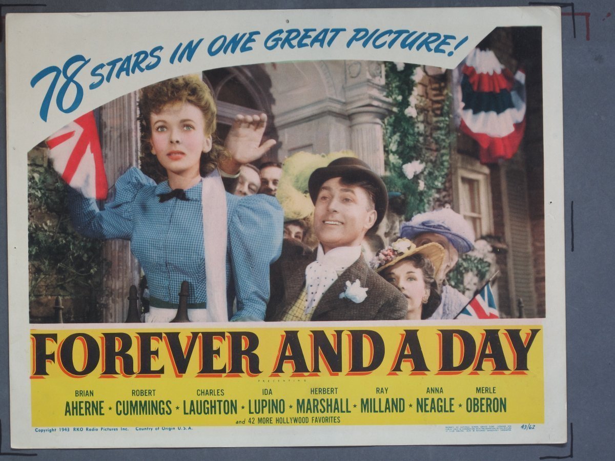 FOREVER AND A DAY (RKO) 1943 Title Card +(7) Lobby Cards - Image 5