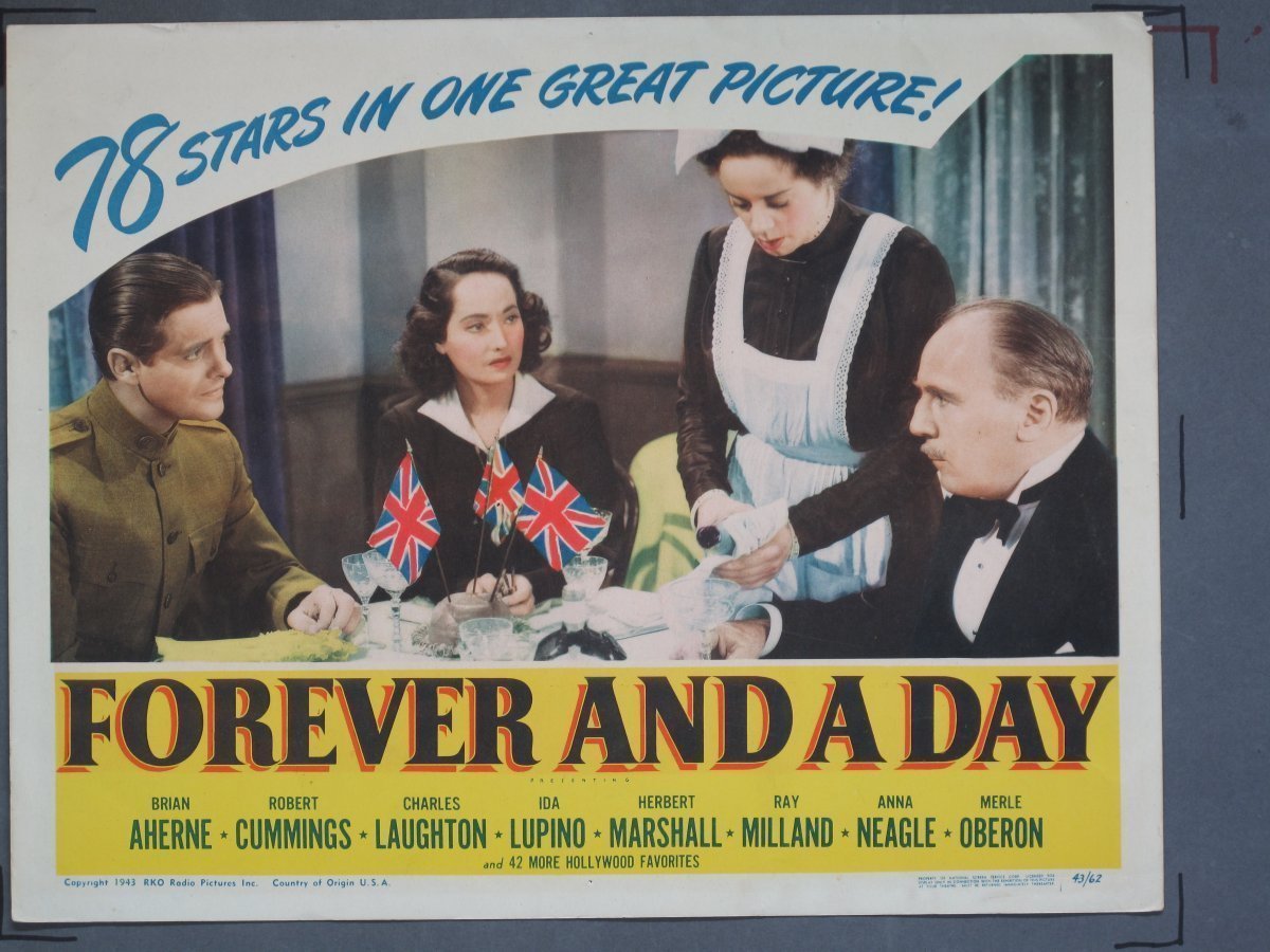FOREVER AND A DAY (RKO) 1943 Title Card +(7) Lobby Cards - Image 6