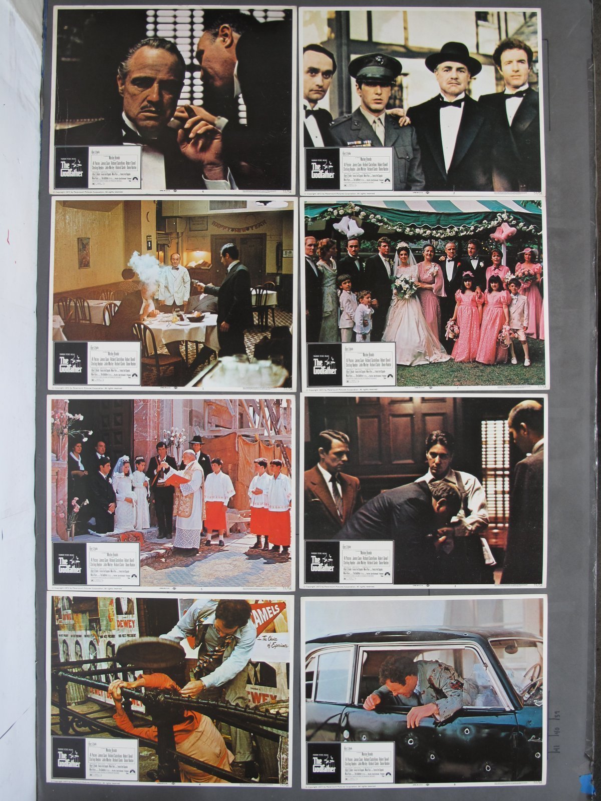 GODFATHER (Paramount) 1972 (8) Lobby Cards