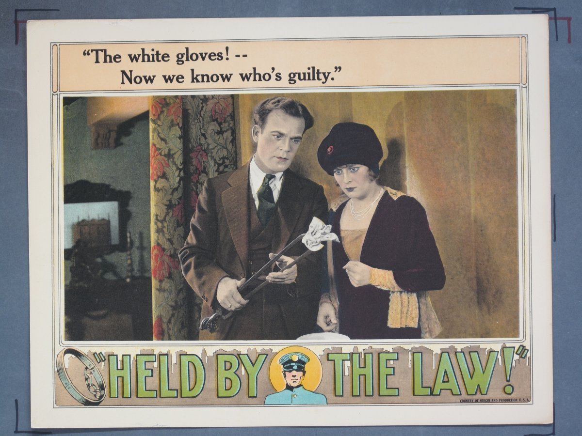 HELD BY THE LAW (Universal) 1927 (9) Lobby Cards - Image 7