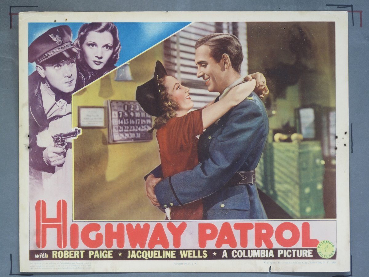 HIGHWAY PATROL (Columbia) 1938 Title Card +(7) Lobby Cards - Image 2