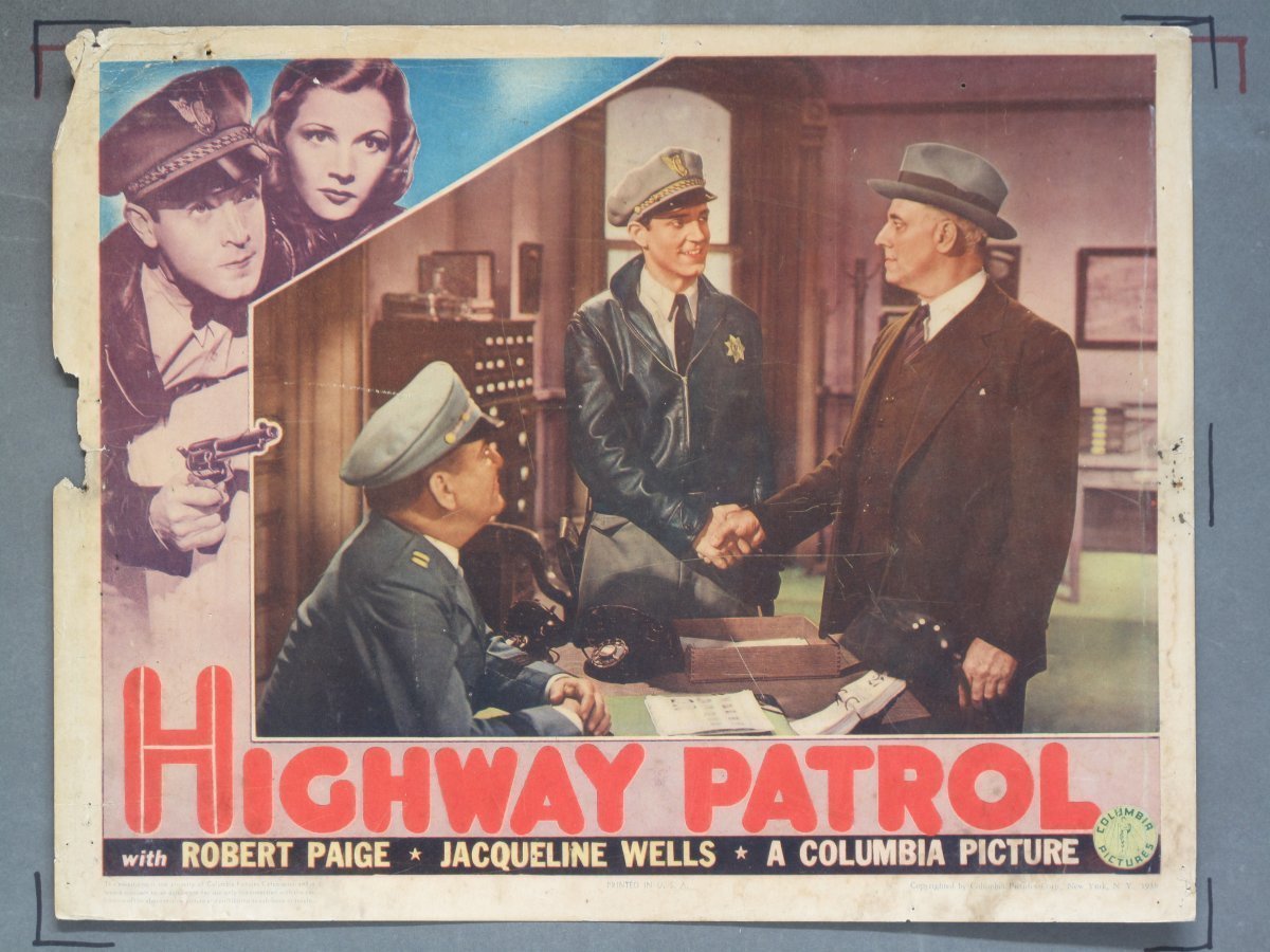 HIGHWAY PATROL (Columbia) 1938 Title Card +(7) Lobby Cards - Image 4