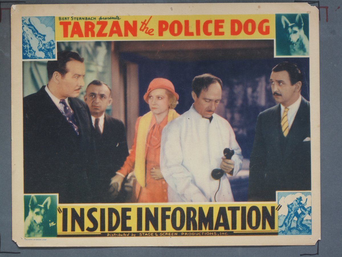 INSIDE INFORMATION (Sternbach) 1934 Title Card +(5) Lobby Cards - Image 5