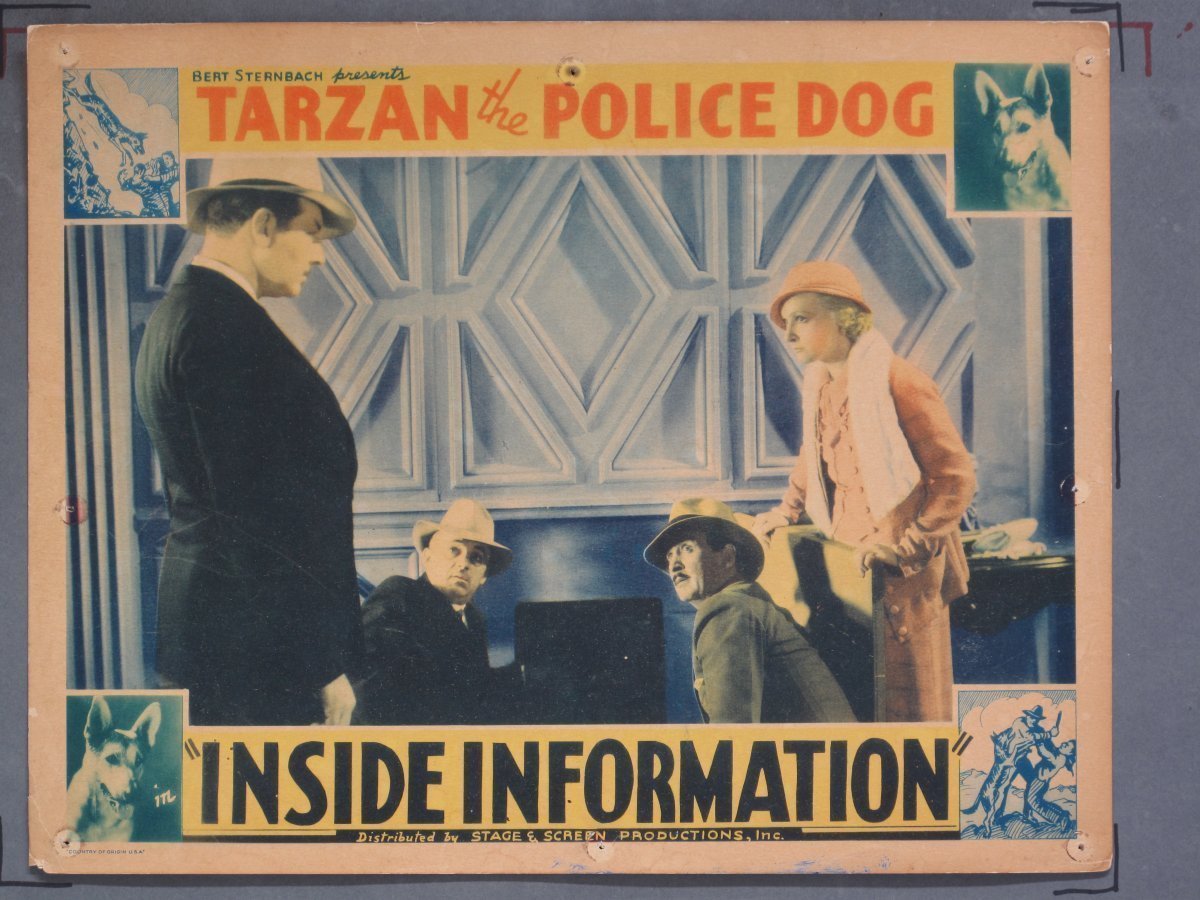 INSIDE INFORMATION (Sternbach) 1934 Title Card +(5) Lobby Cards - Image 6