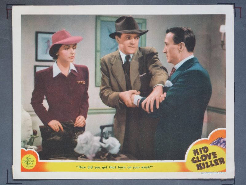 KID GLOVE KILLER (MGM) 1942 Title Card +(7) Lobby Cards For Sale