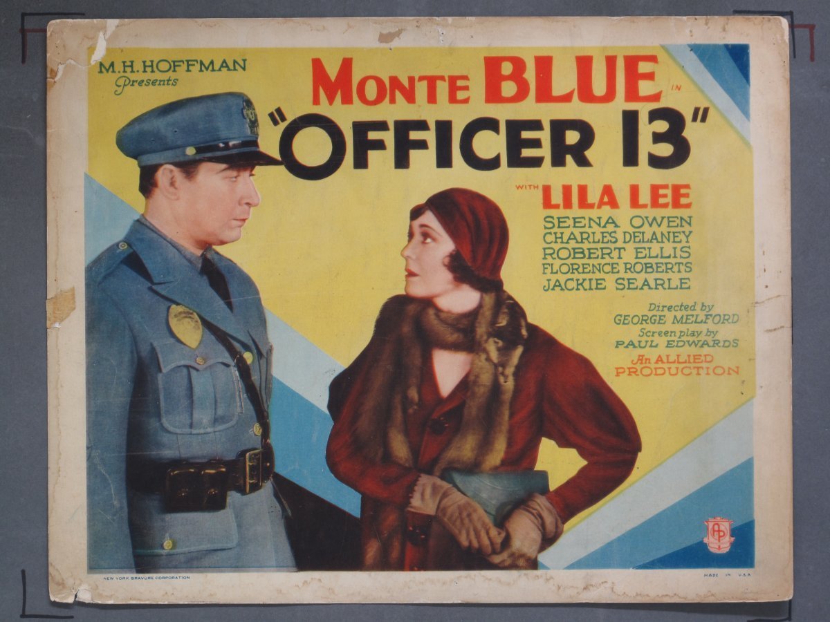 OFFICER 13 (Allied Productions) 1932 Title Card +(4) Lobby Cards