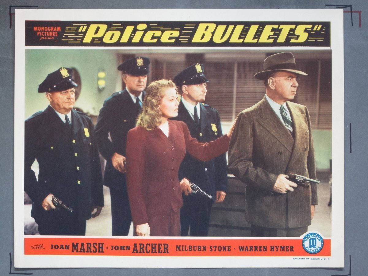 POLICE BULLETS (Monogram) 1942 Title Card +(7) Lobby Cards - Image 6