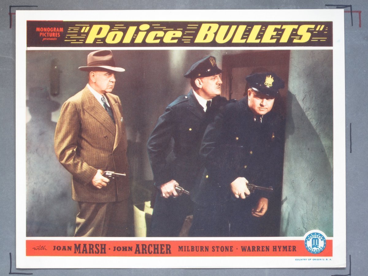 POLICE BULLETS (Monogram) 1942 Title Card +(7) Lobby Cards - Image 8