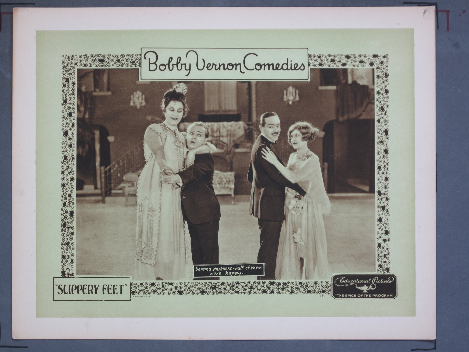 SLIPPERY FEET (Educational) 1925 Title Card +(7) Lobby Cards - Image 4