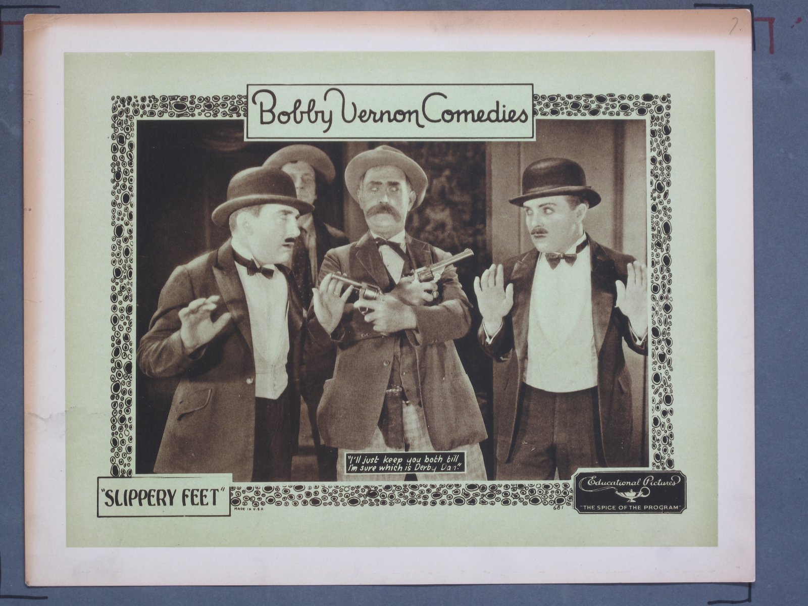 SLIPPERY FEET (Educational) 1925 Title Card +(7) Lobby Cards - Image 6