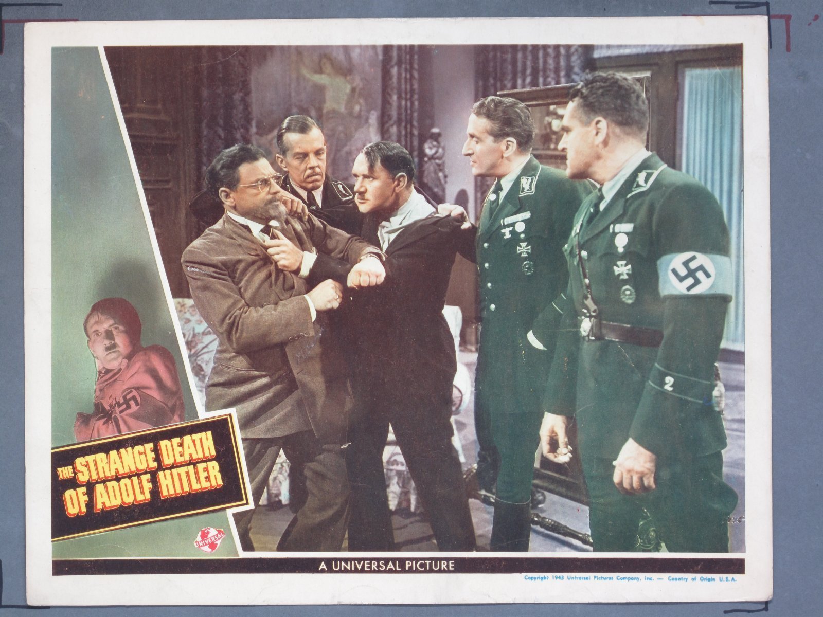 STRANGE DEATH OF ADOLF HITLER (Universal) 1943 Title Card +(5) Lobby Cards - Image 4