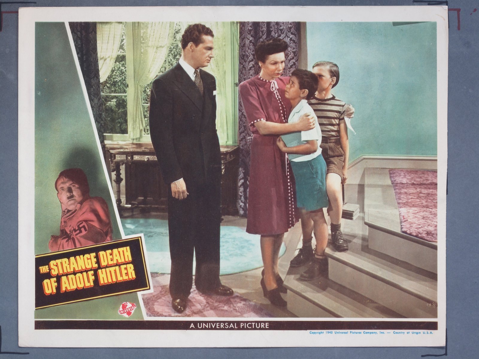STRANGE DEATH OF ADOLF HITLER (Universal) 1943 Title Card +(5) Lobby Cards - Image 5