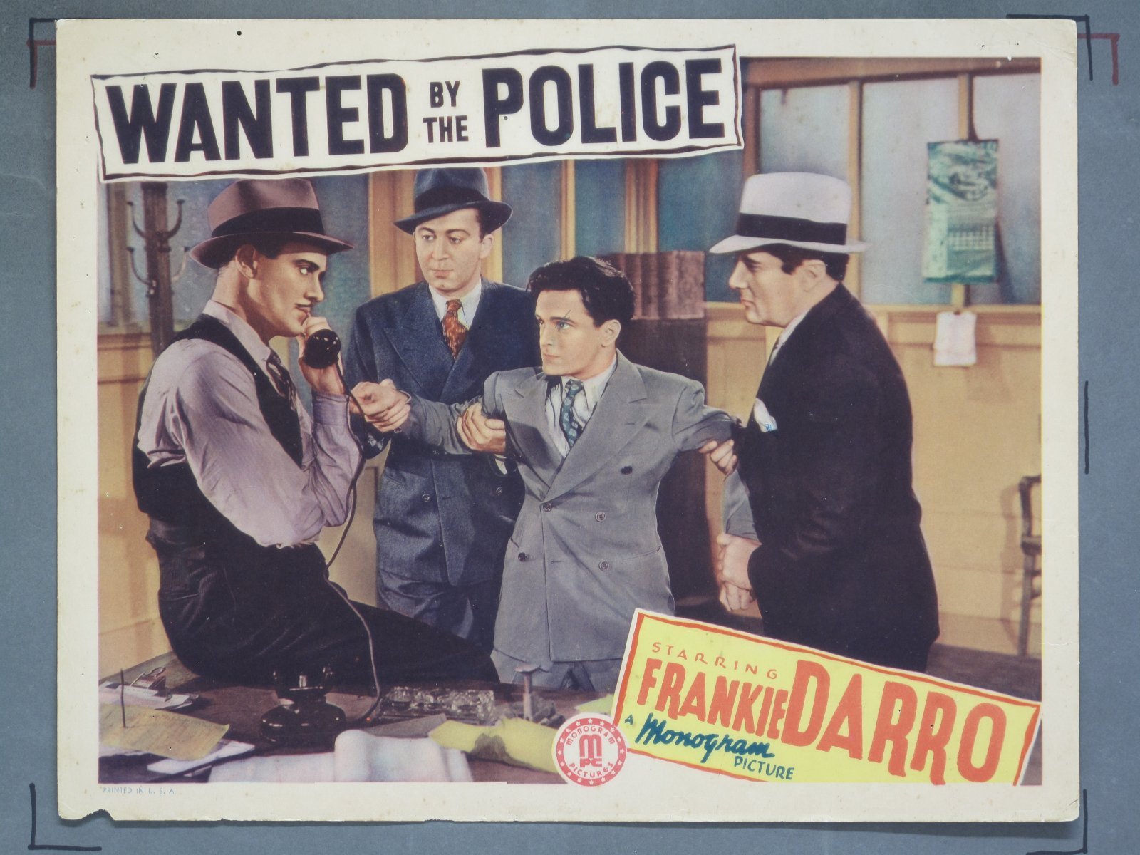 WANTED BY THE POLICE (Monogram) 1938 Title Card +(7) Lobby Cards - Image 3