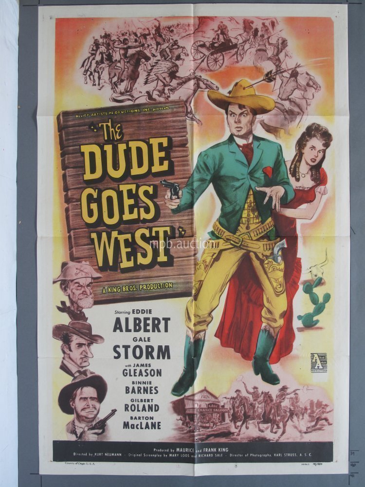 DUDE GOES WEST (Allied Artists) 1948 One-Sheet