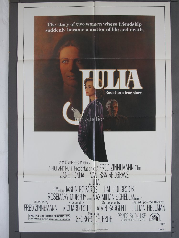 JULIA (20th Century Fox) 1977 One-Sheet