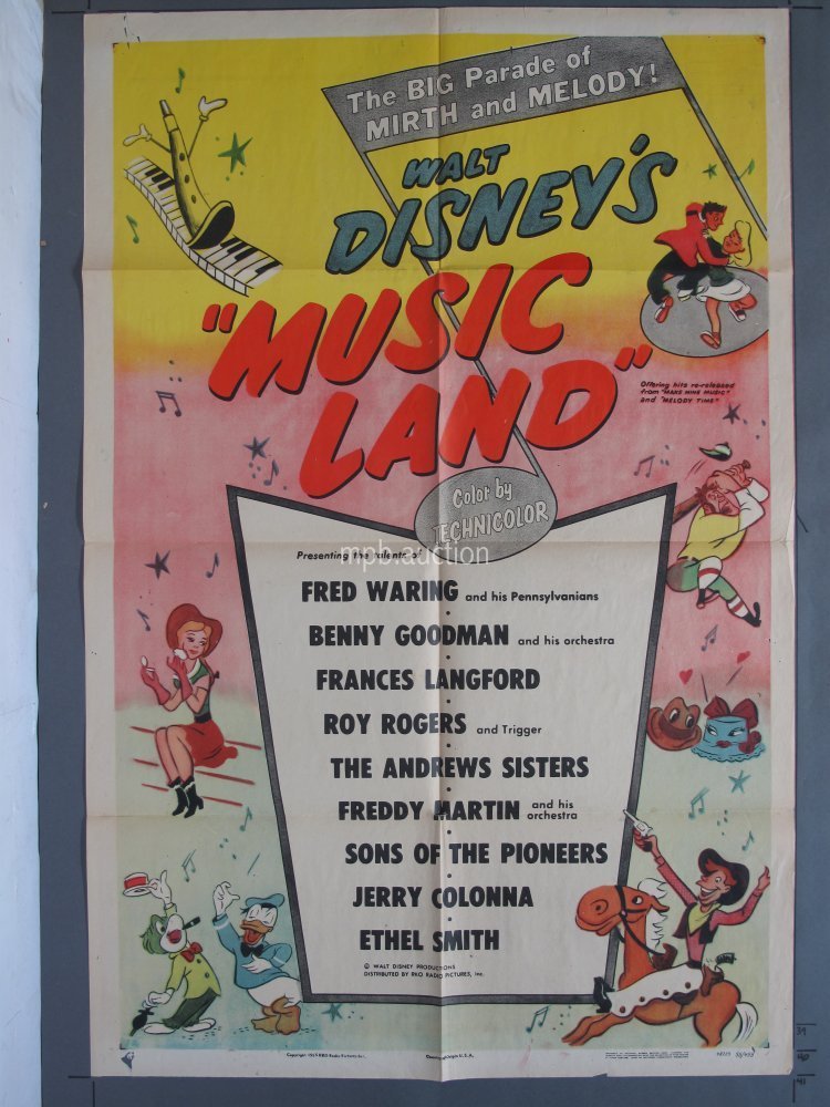 MUSIC LAND (RKO) 1955 One-Sheet