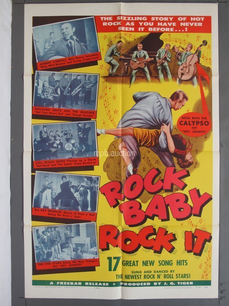 ROCK BABY, ROCK IT (Freebar) 1957 One-Sheet