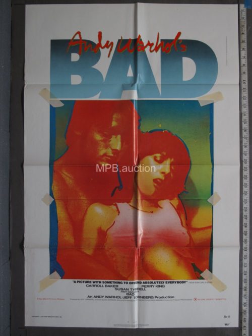 ANDY WARHOL'S BAD (1977)  Folded One Sheet