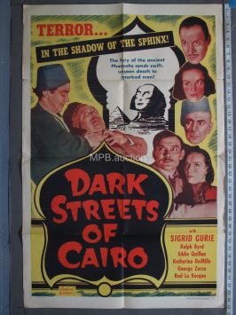 DARK STREETS OF CAIRO (1953R)  Folded One Sheet
