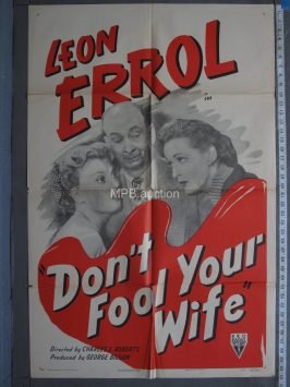 DON'T FOOL YOUR WIFE (1948)  Folded One Sheet