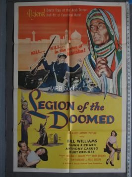LEGION OF THE DOOMED (1958)  Folded One Sheet