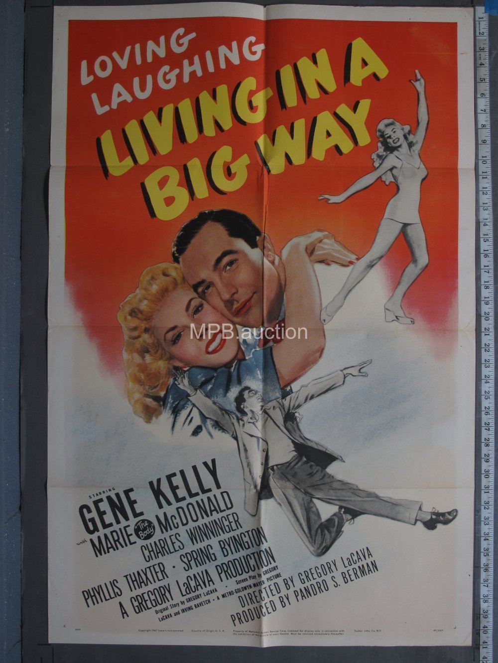 LIVING IN A BIG WAY (1947) Folded One Sheet
