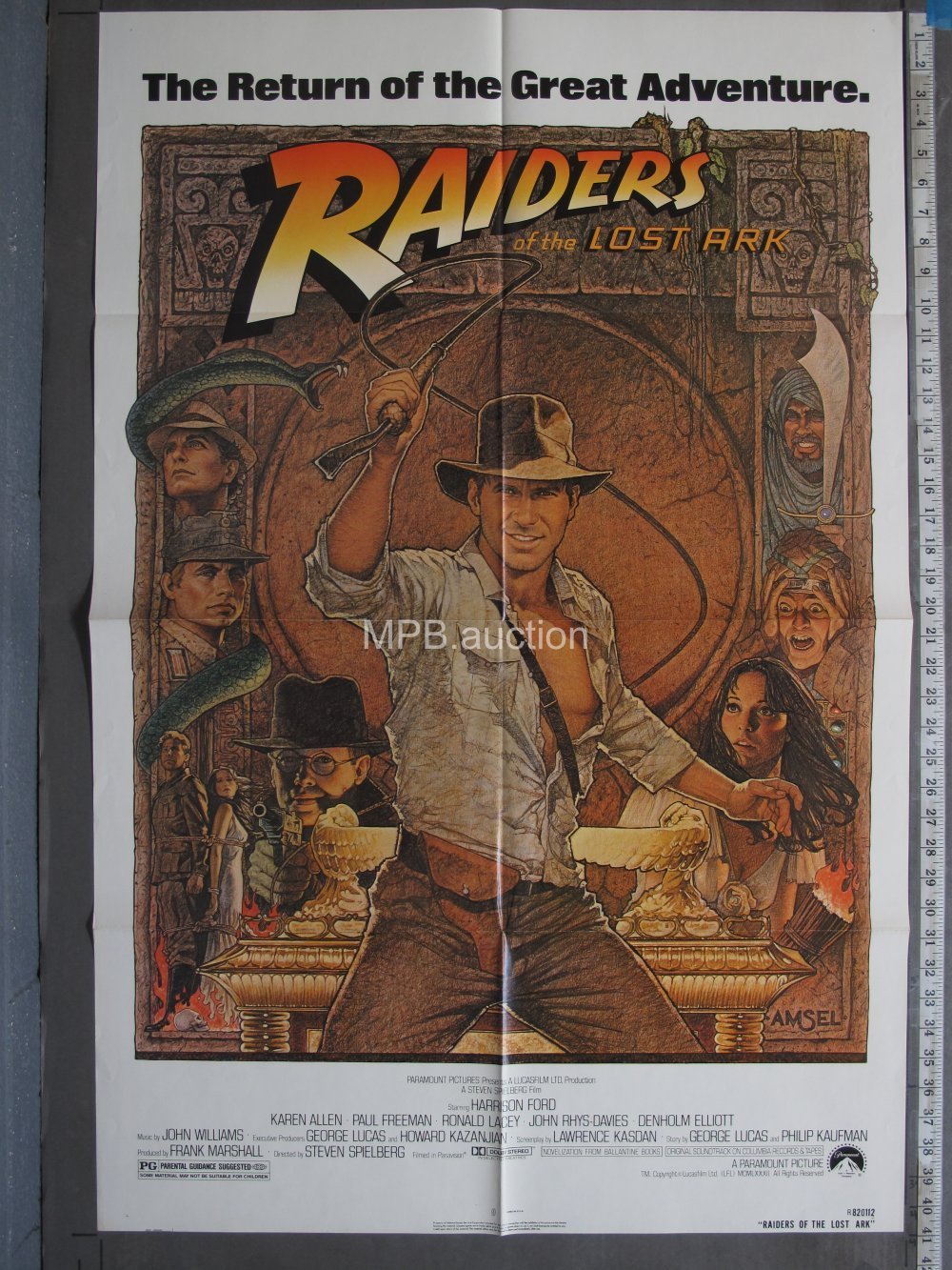 RAIDERS OF THE LOST ARK (1982R) Folded One Sheet