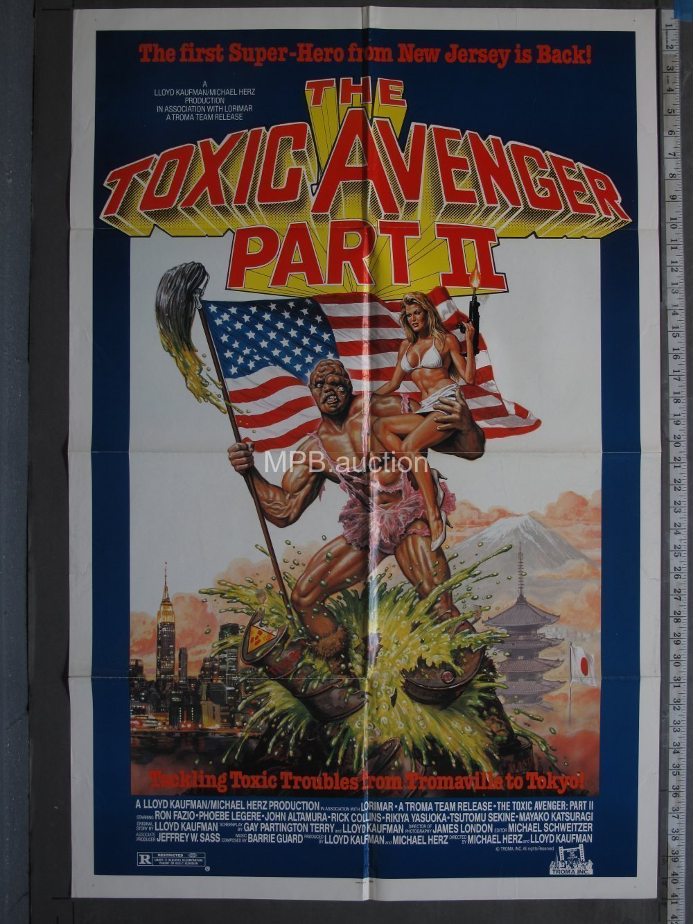 TOXIC AVENGER PART II (1989) Folded One Sheet