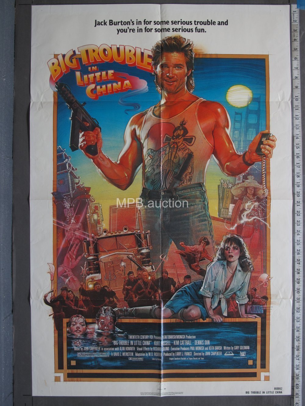 BIG TROUBLE IN LITTLE CHINA (1986) Folded One Sheet