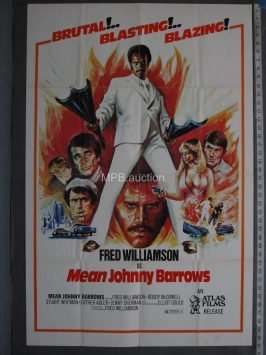 MEAN JOHNNY BARROWS (1976)  Folded One Sheet