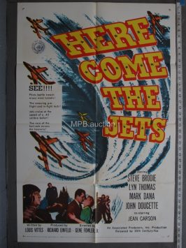 HERE COME THE JETS (1959)  Folded One Sheet