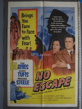 NO ESCAPE (1953)  Folded One Sheet