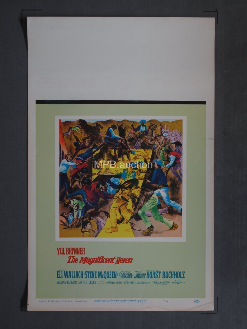 MAGNIFICENT SEVEN (1960) Window Card