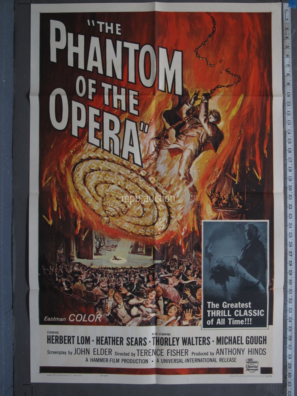 PHANTOM OF THE OPERA (1962) Original Movie Poster For Sale