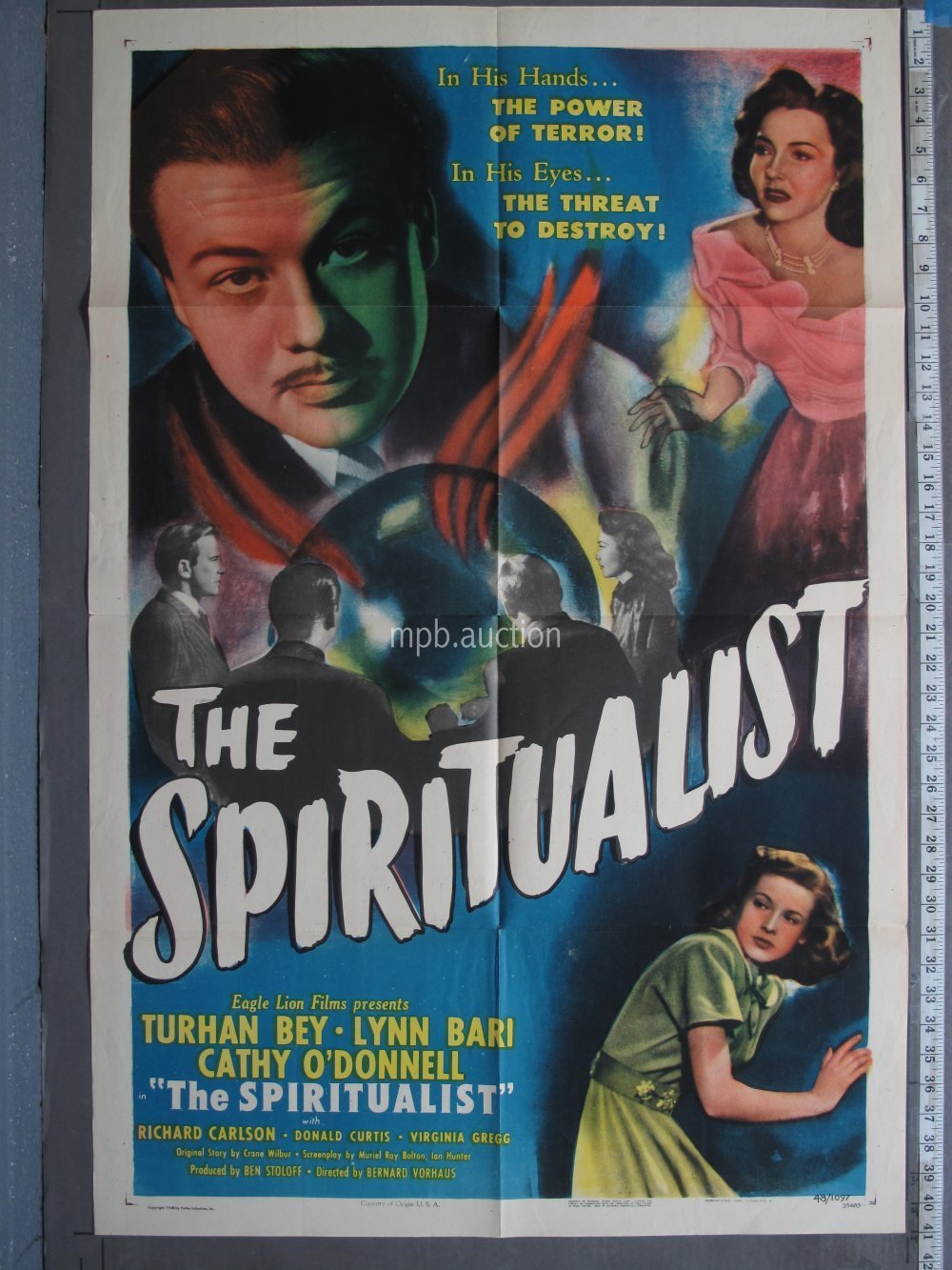 SPIRITUALIST aka AMAZING MR. X (1948) Original Alternate Titled Movie Poster