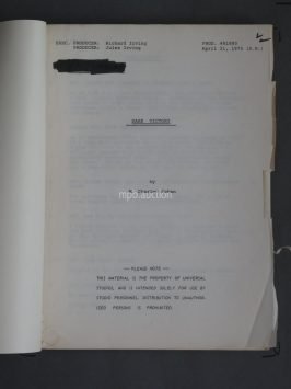 DARK VICTORY (1976) Vintage Original Film Script - Image 2