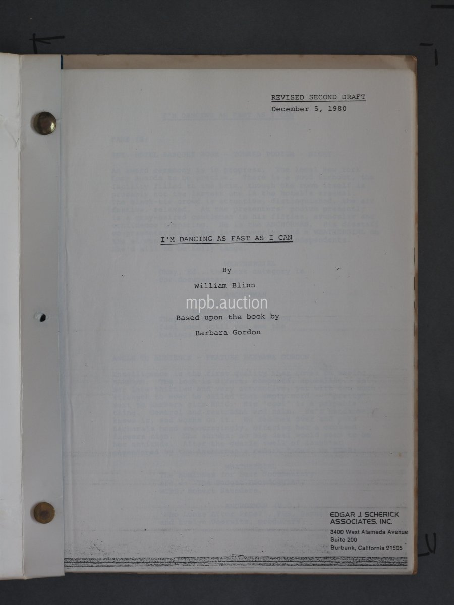 I'M DANCING AS FAST AS I CAN (2 scripts) (1982) Vintage Original Film Script - Image 3