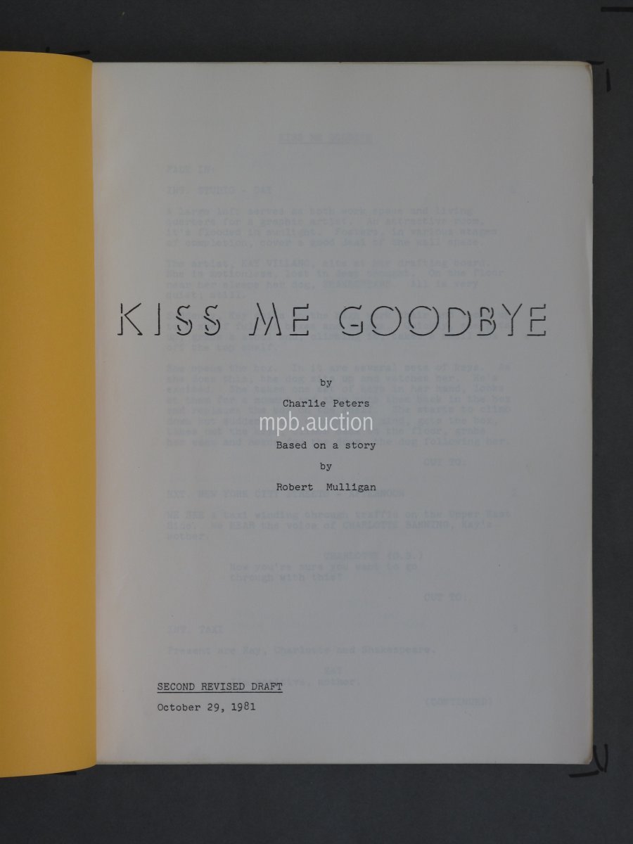 KISS ME GOODBYE (1982) Vintage Original Film Script - Image 2
