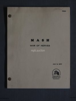 MASH - WAR OF NERVES (1977) Vintage Original Film Script