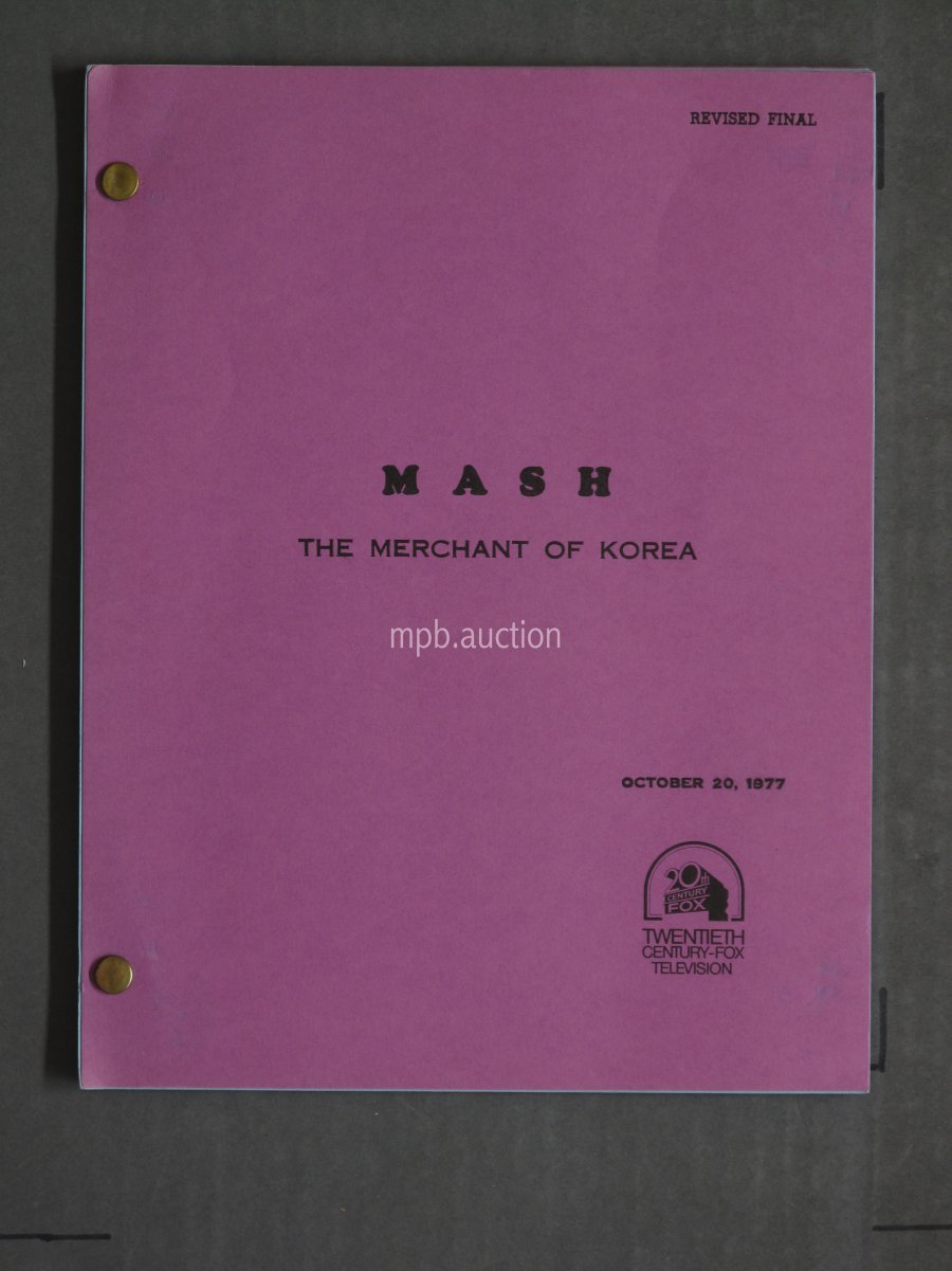 MASH - MERCHANT OF KOREA (1977) Vintage Original Film Script
