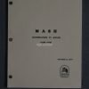 MASH - COMRADES IN ARMS PART TWO (1977) Vintage Original Film Script
