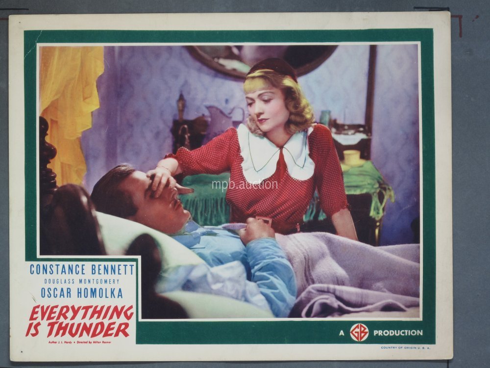 EVERYTHING IS THUNDER (1936) Original 11x14 Title Card + (4) Lobby Cards - Image 2
